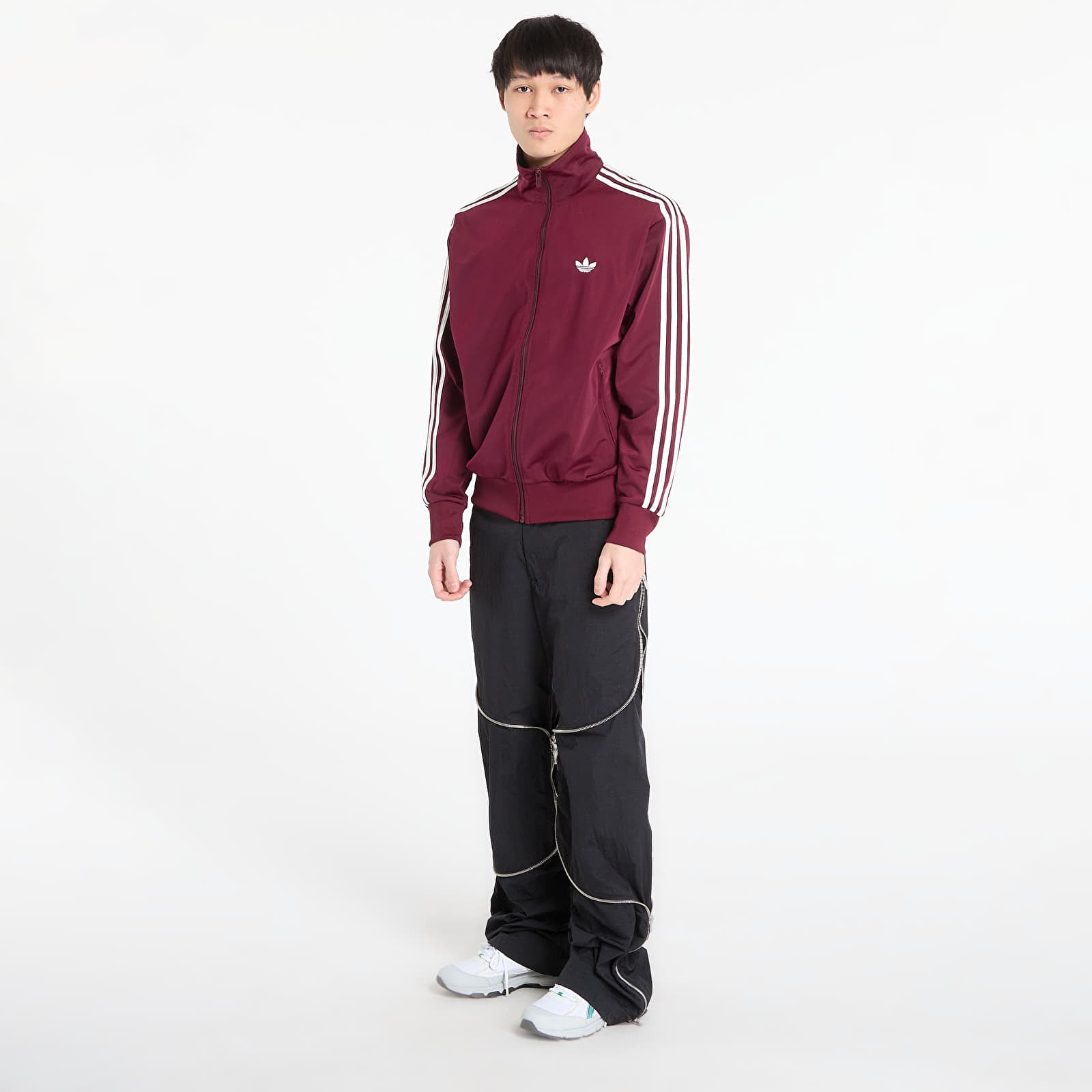 Pánske mikiny adidas Firebird Tt Maroon/ Off White