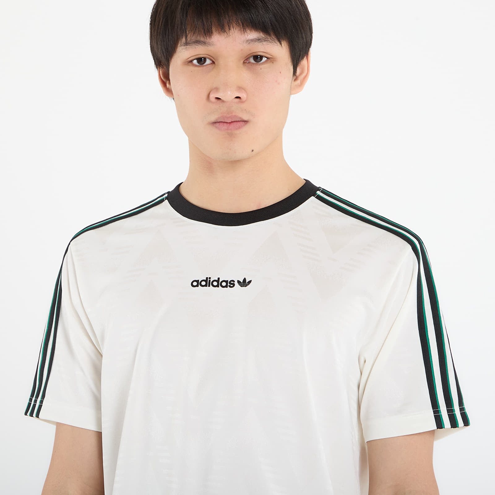 T-Shirts Männer adidas Jacquard Jersey Off White