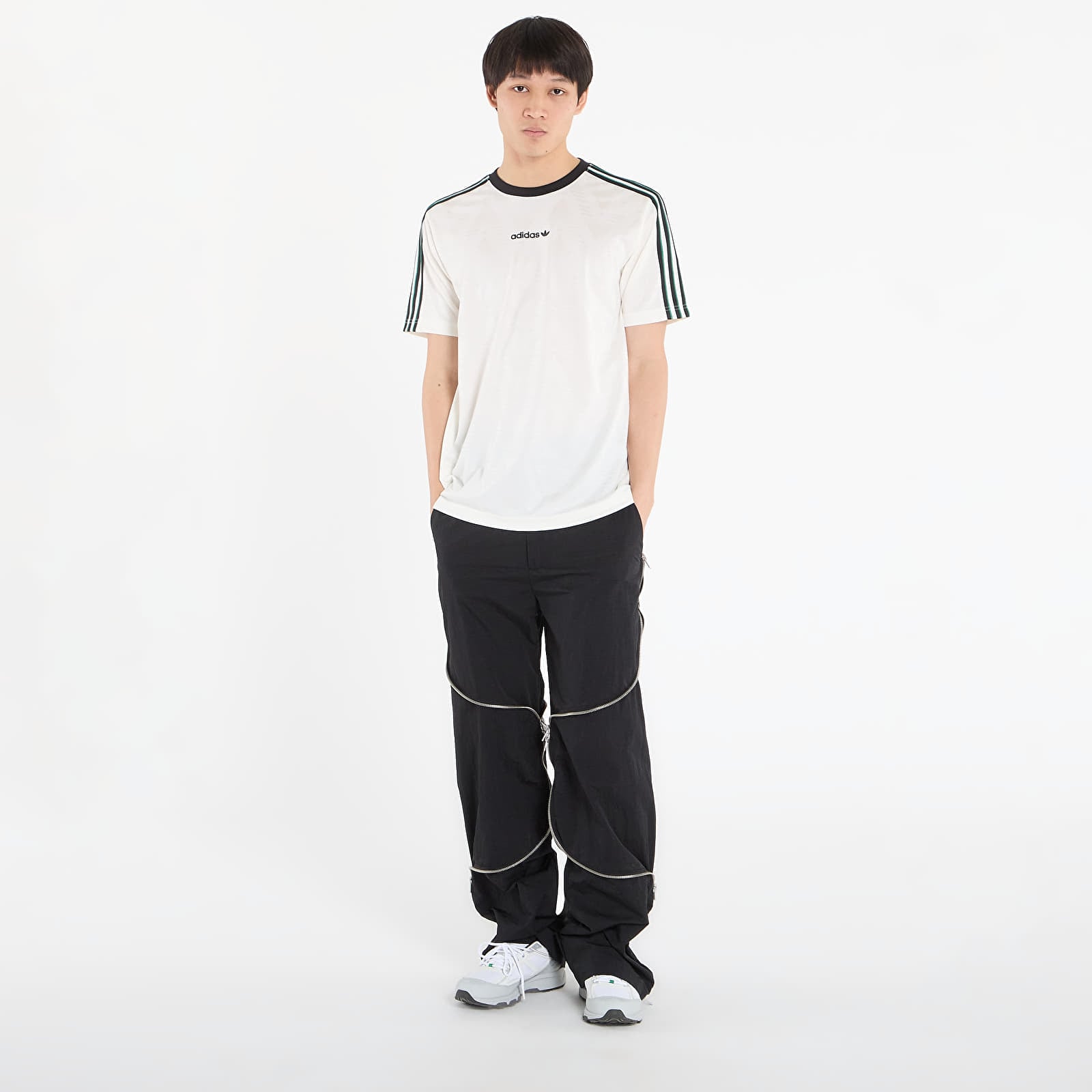 T-Shirts Männer adidas Jacquard Jersey Off White