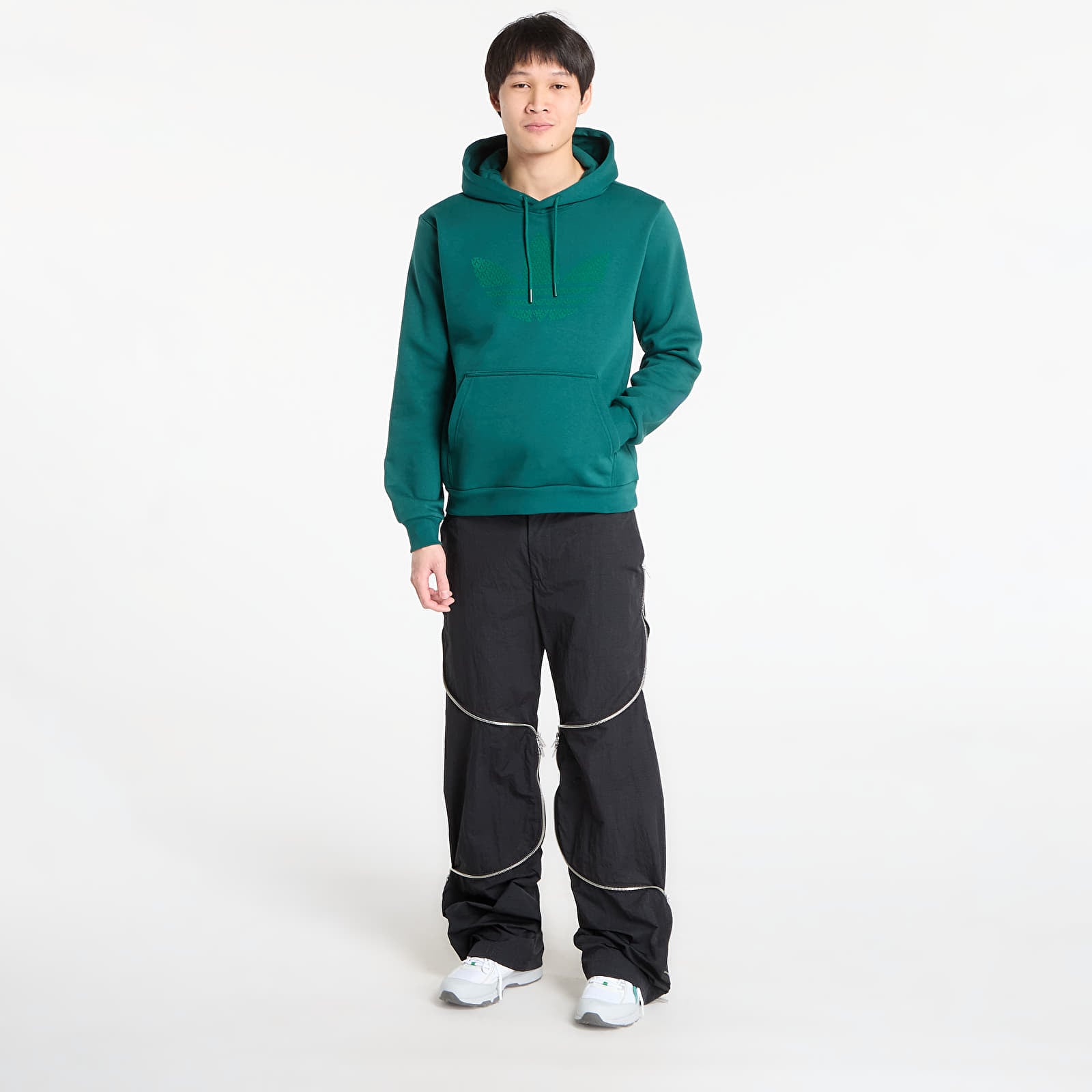 Meeste kampsunid adidas Monogram Hoodie Collegiate Green