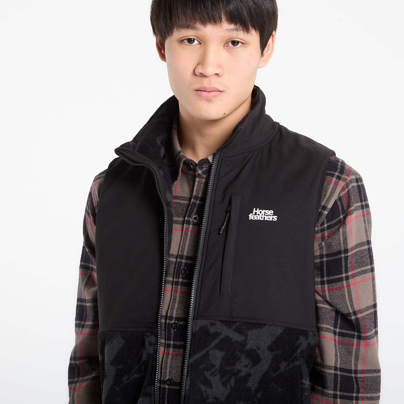 Vesty Horsefeathers Duval Fleece Vest Asphalt