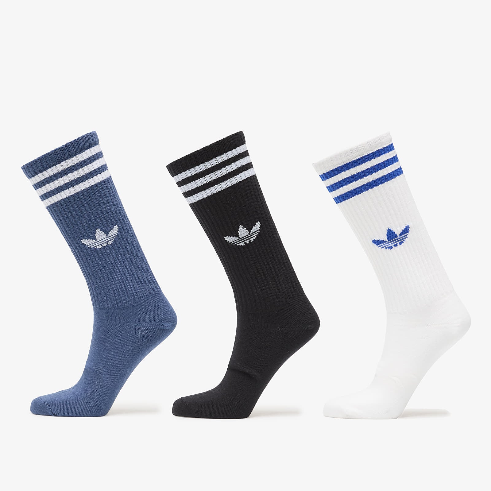 adidas 3S High Crew Sock 3P White/ Navy Marine/ Black M