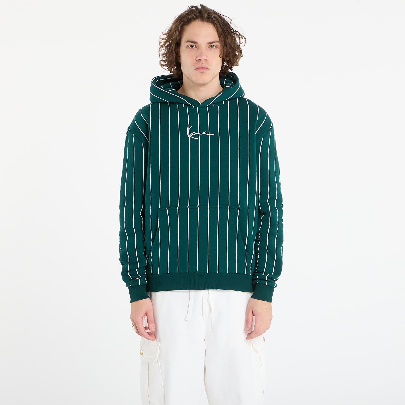 Hættetrøjer og sweatshirts Karl Kani Small Signature Essential Pinstripe Hoodie Green