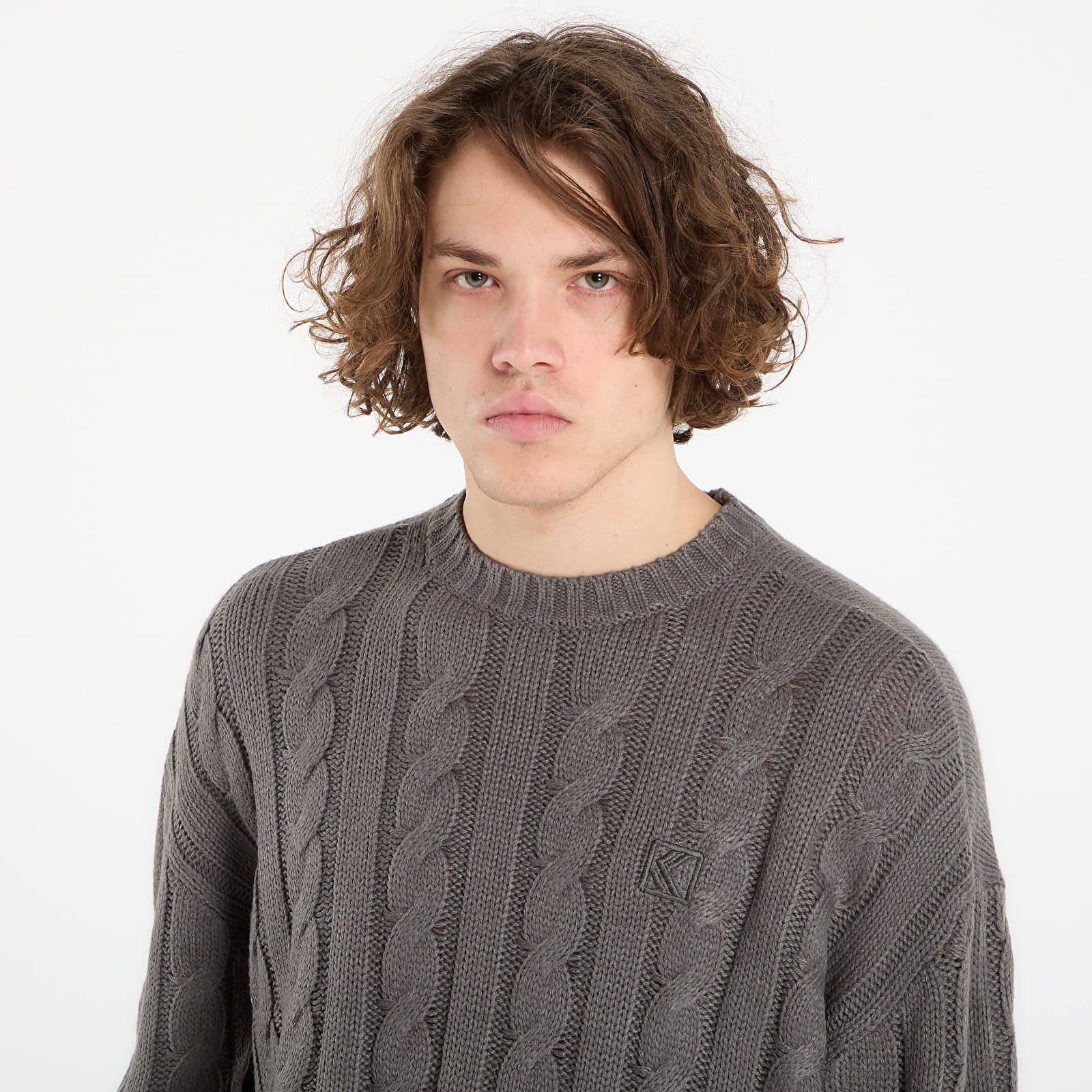 Maglioni Karl Kani Og Cable Knit Os Sweater Black