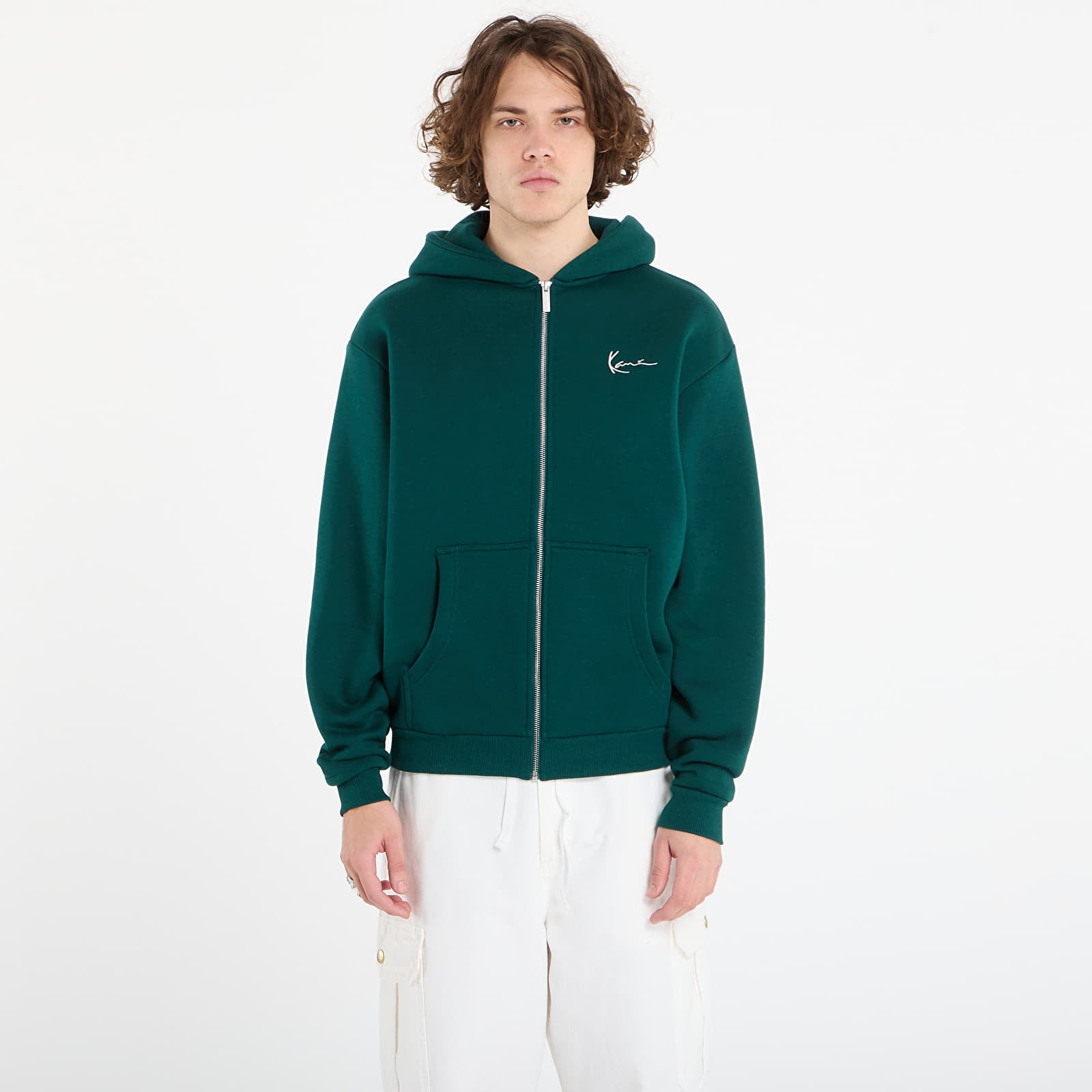 Hoodies and sweatshirts Karl Kani Small Signature Essential Os Zip Hoodie Green