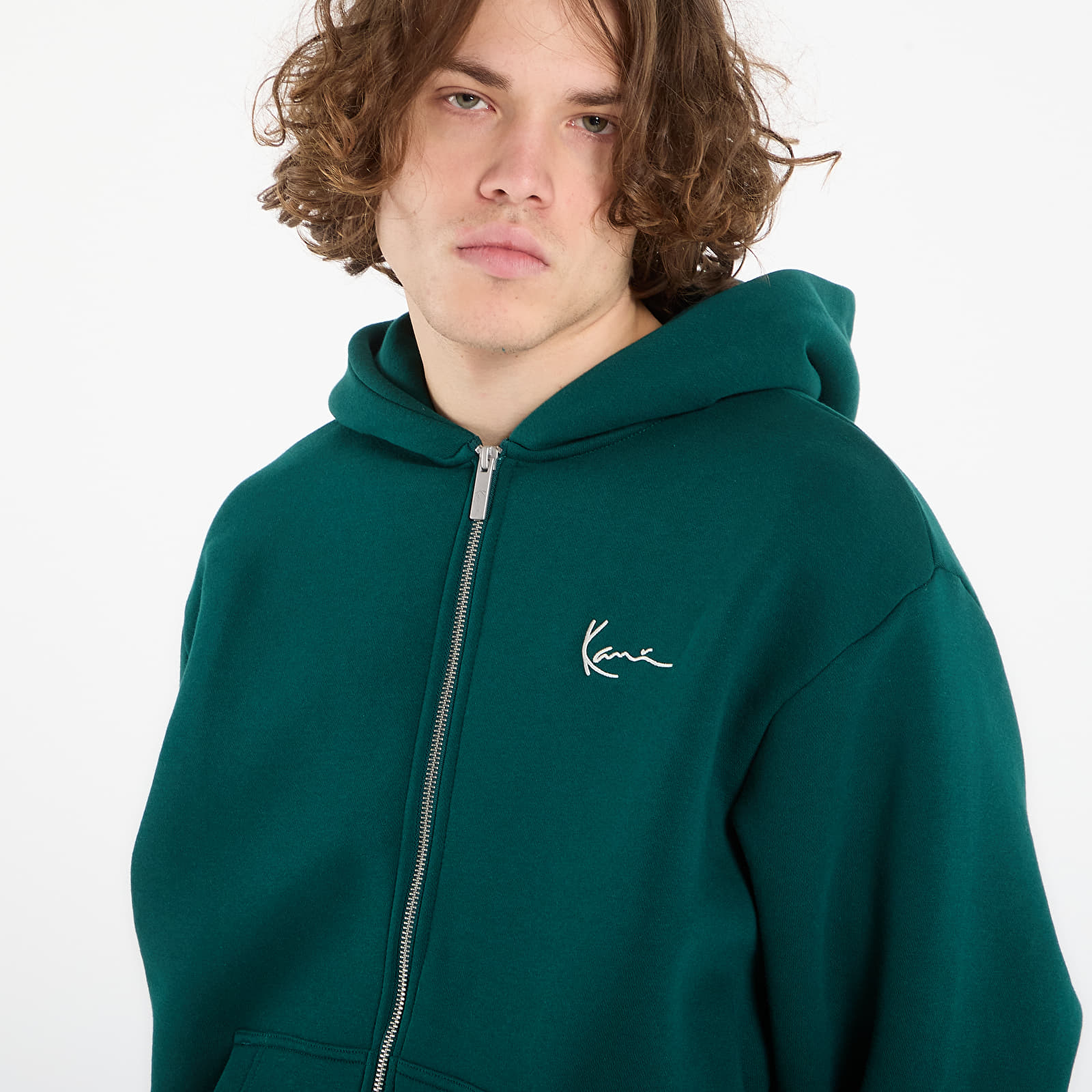 Hoodies and sweatshirts Karl Kani Small Signature Essential Os Zip Hoodie Green