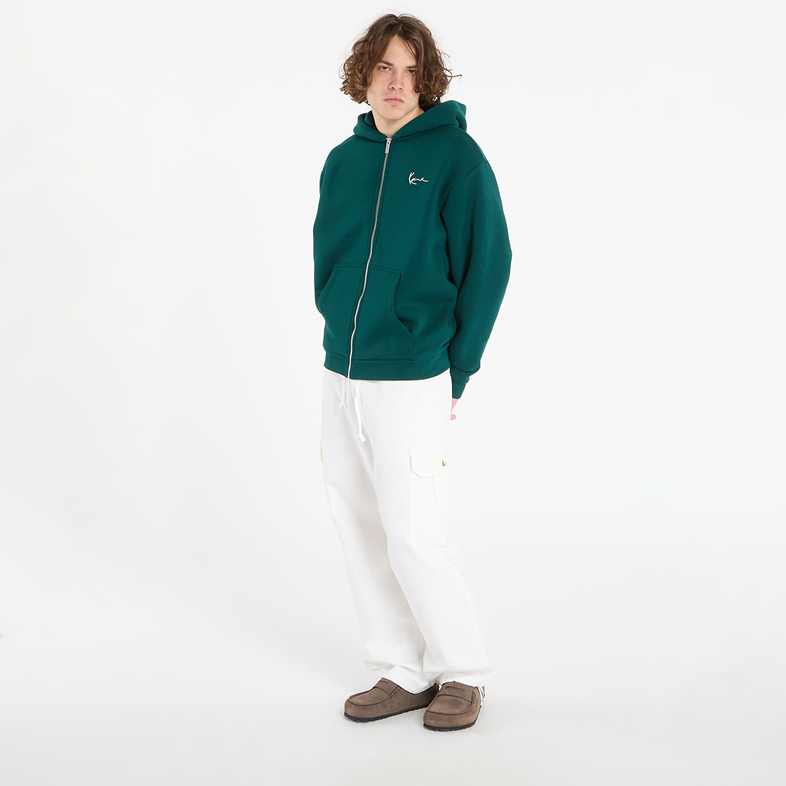 Hoodies and sweatshirts Karl Kani Small Signature Essential Os Zip Hoodie Green