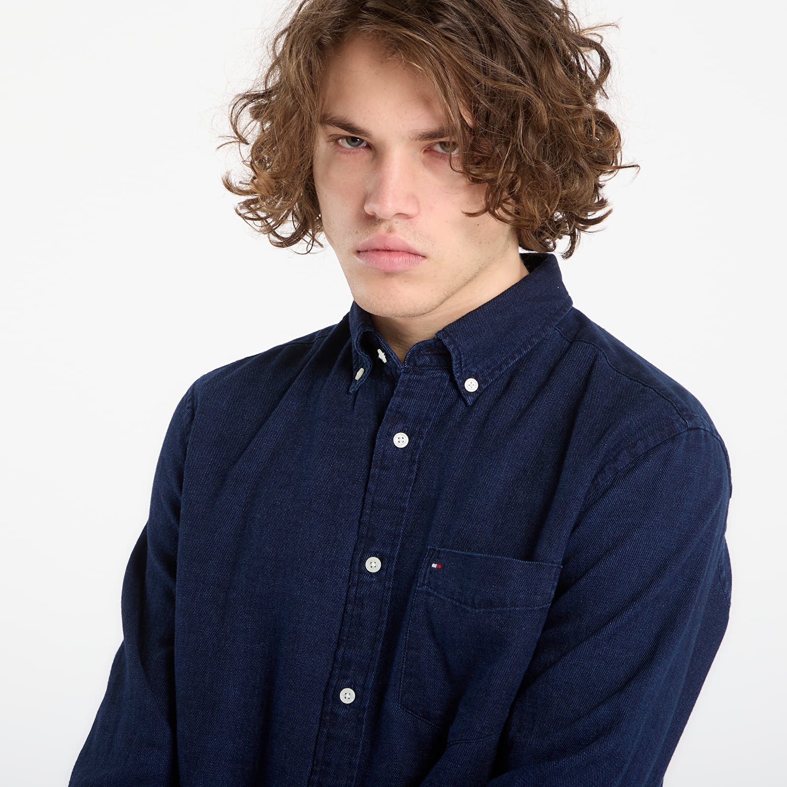 Shirts Tommy Hilfiger Flannel Indigo Shirt Dark Blue Indigo