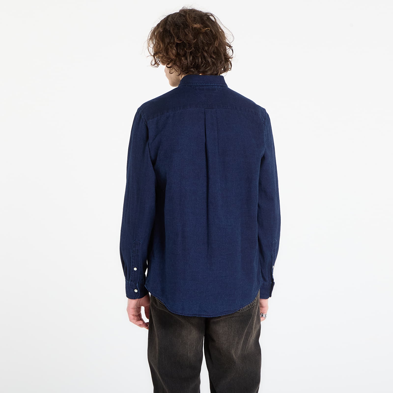 Shirts Tommy Hilfiger Flannel Indigo Shirt Dark Blue Indigo