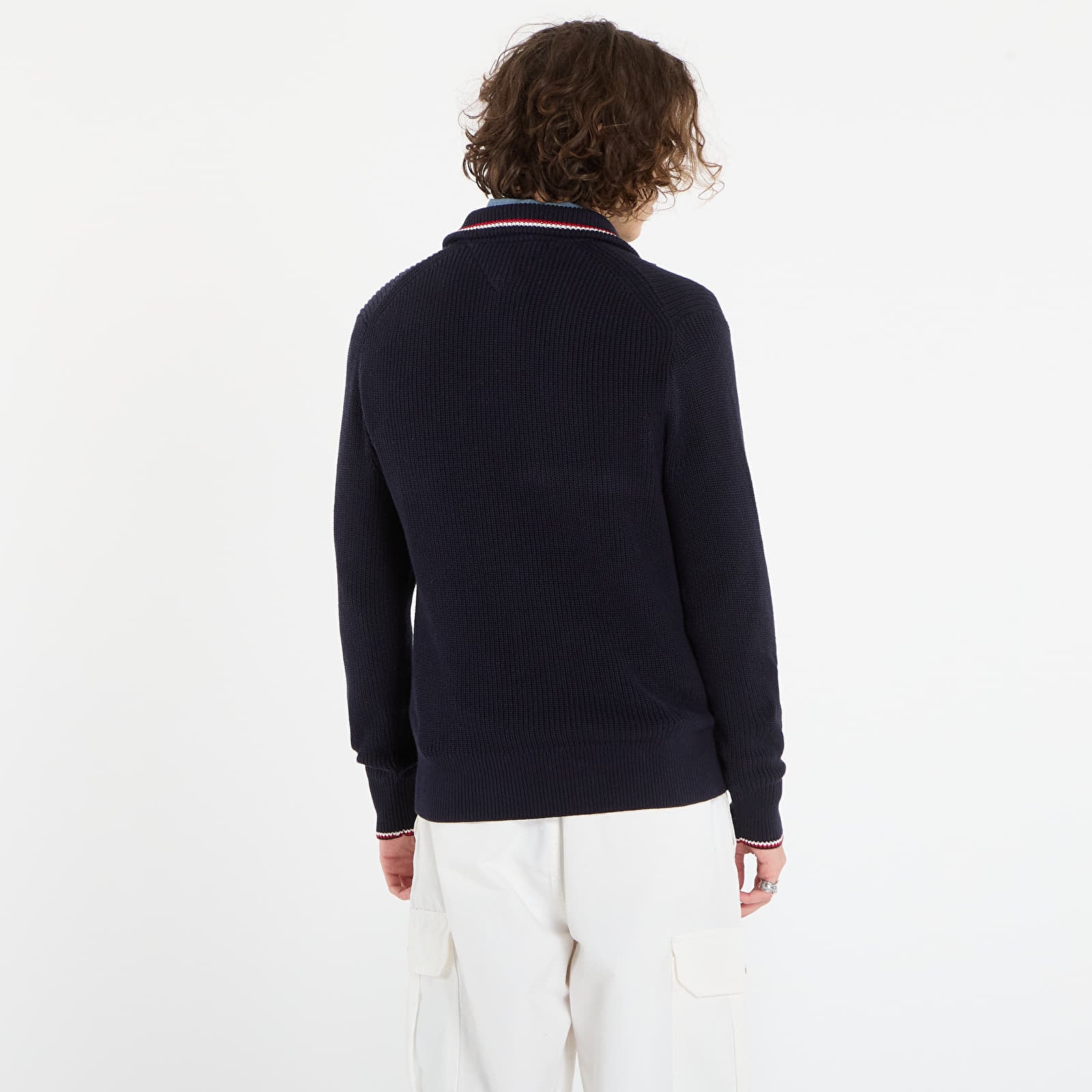 Maglioni Tommy Hilfiger Rwb Rib Zip Through Desert Sky