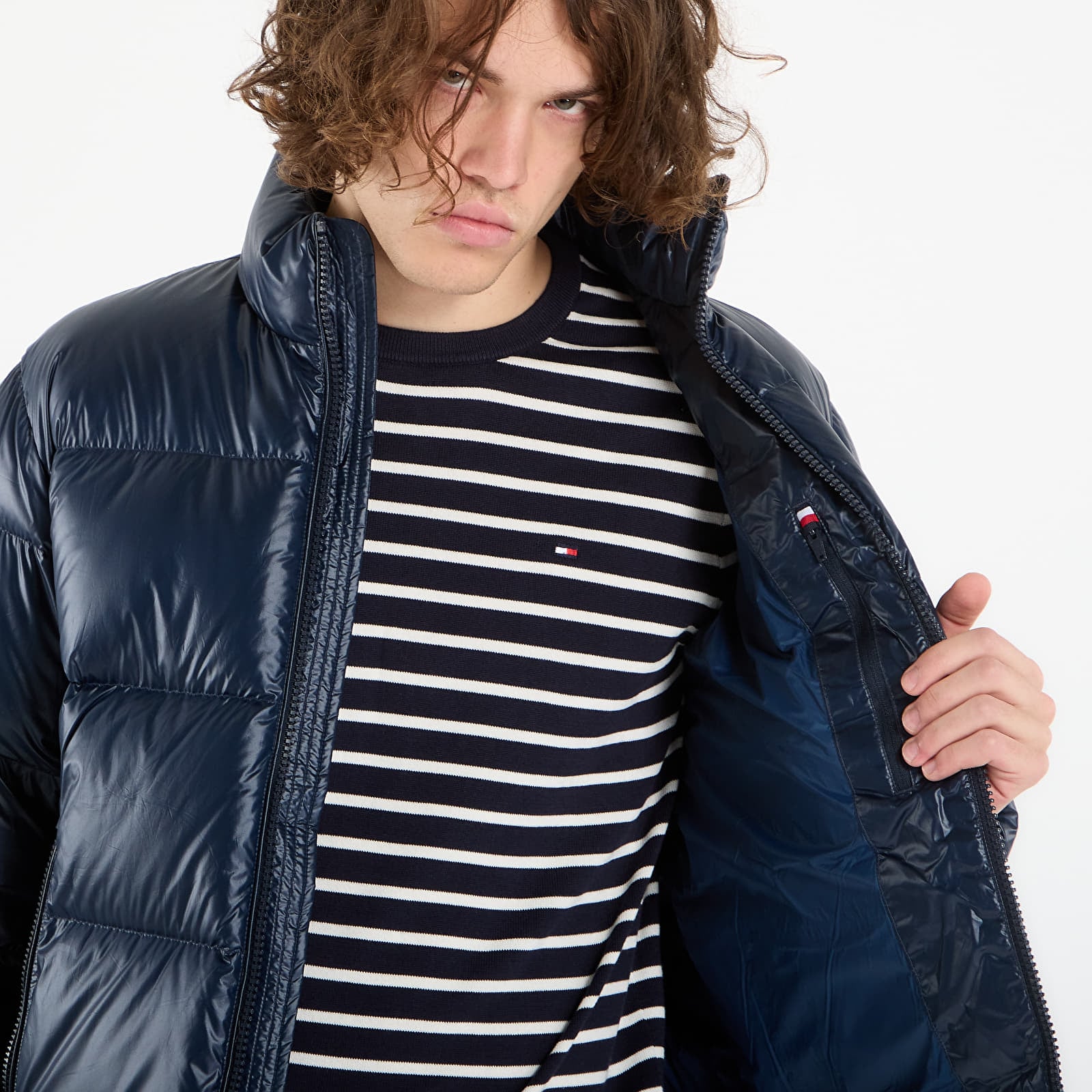 Bundy Tommy Hilfiger Shiny Down Stand Puffer Dark Night Navy