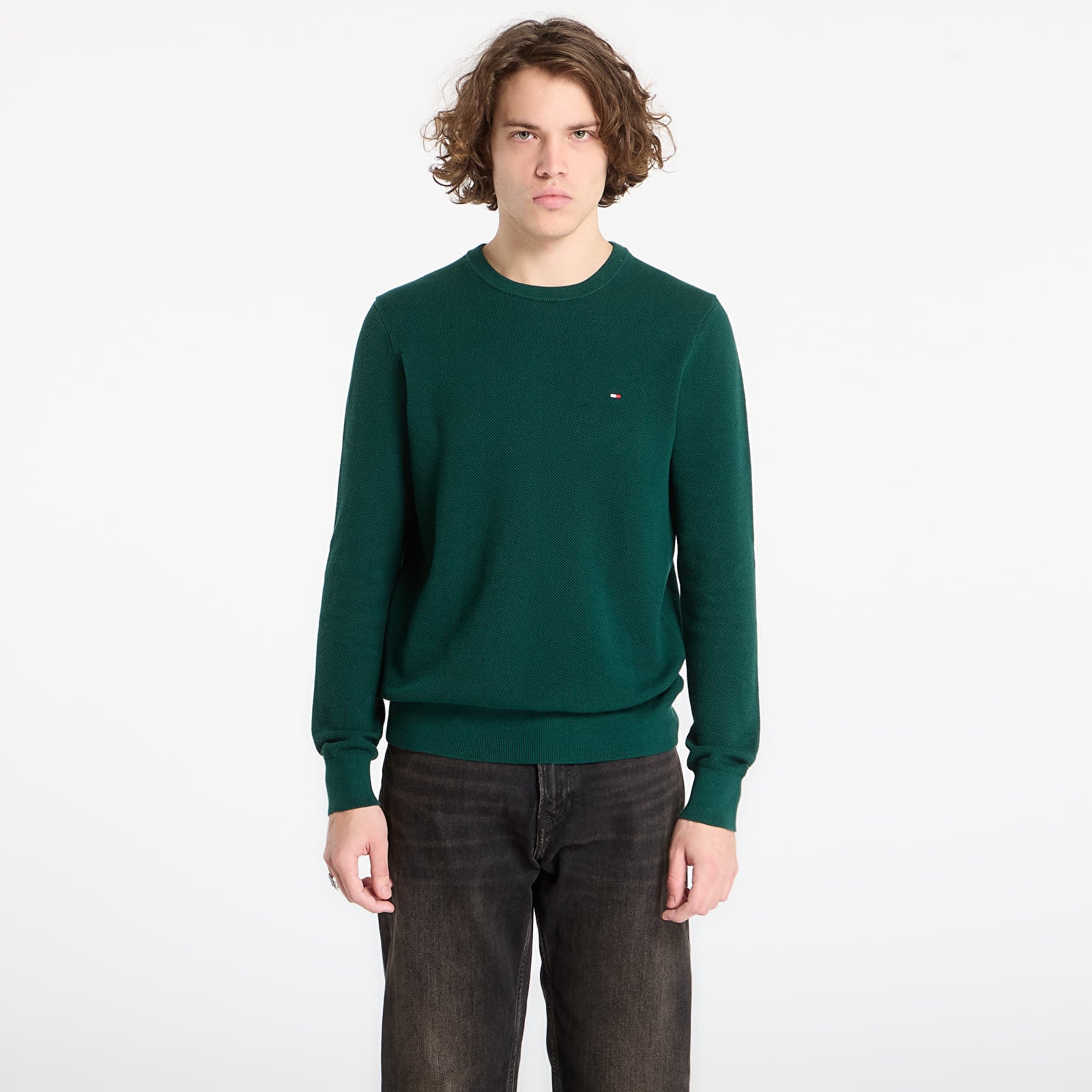 Maglioni Tommy Hilfiger Essential Structure Crew Neck Ornamental Green Heather