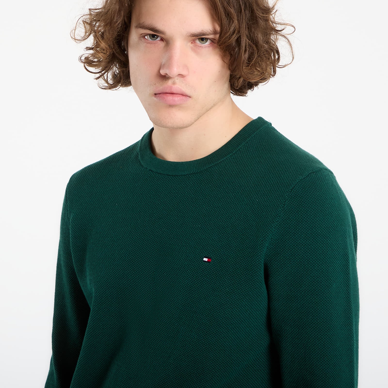 Maglioni Tommy Hilfiger Essential Structure Crew Neck Ornamental Green Heather