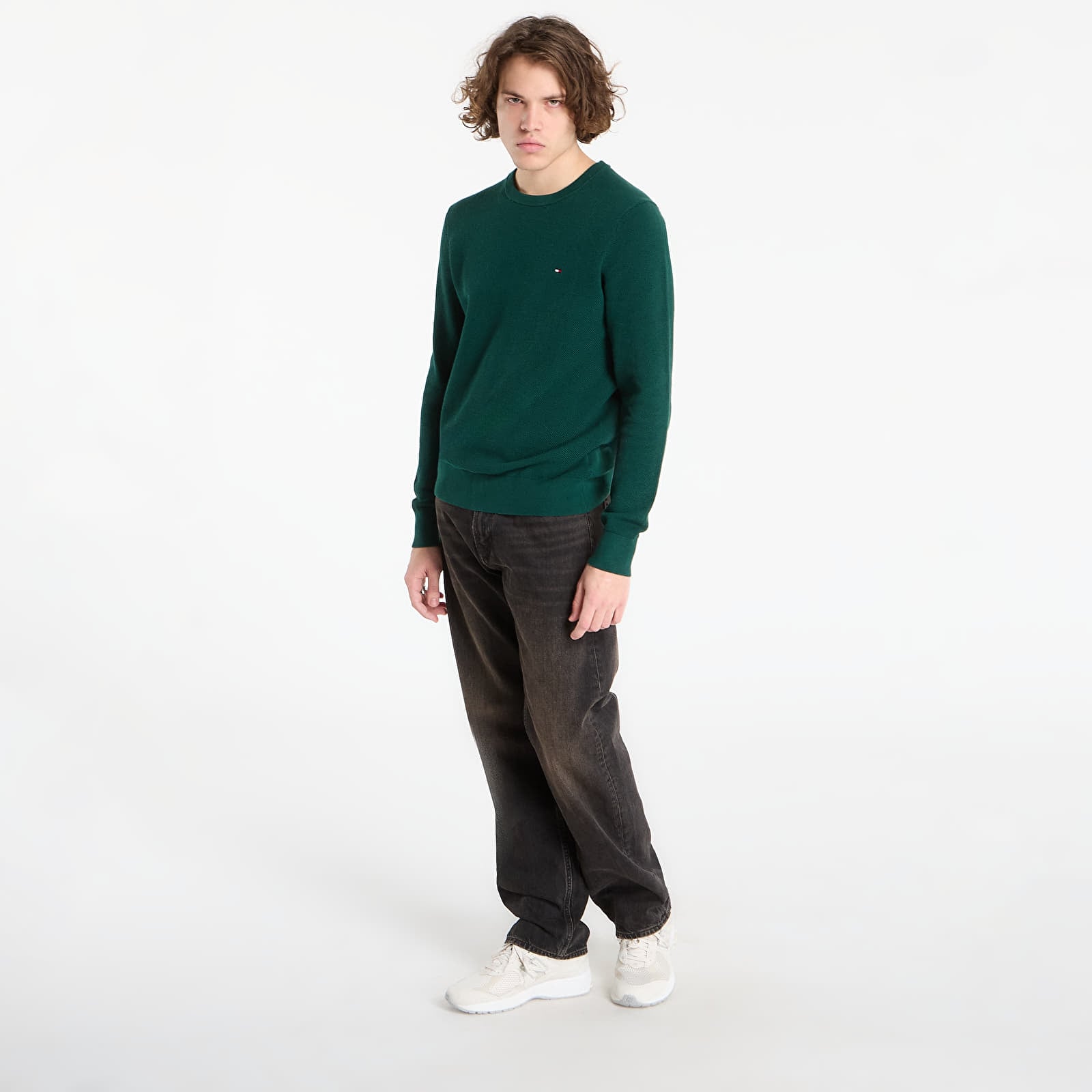 Maglioni Tommy Hilfiger Essential Structure Crew Neck Ornamental Green Heather