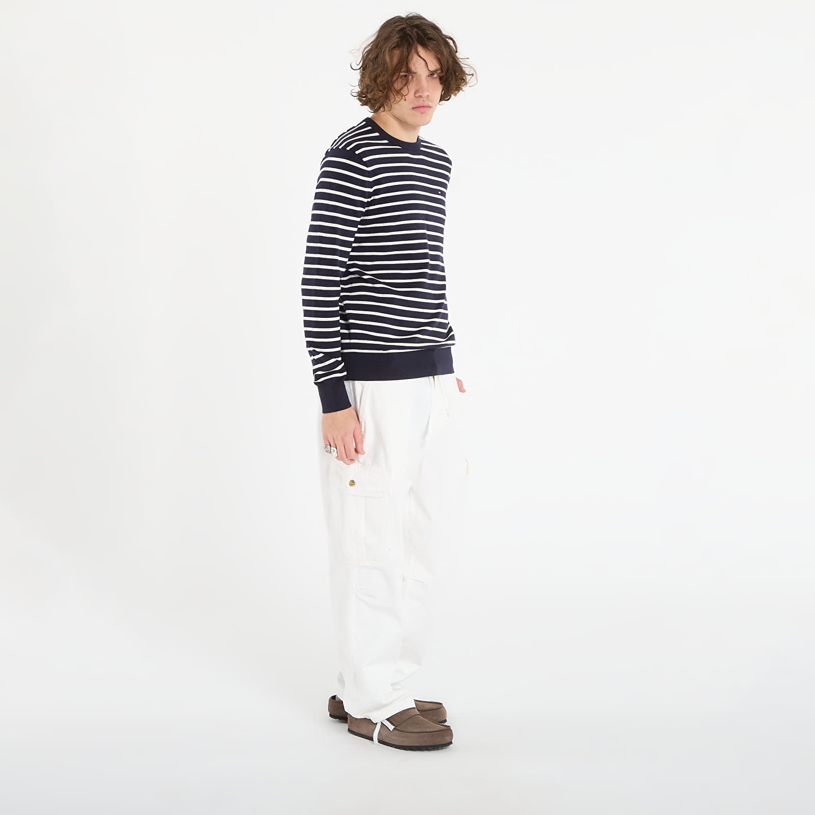 Maglioni Tommy Hilfiger Essential Ssnl Cotton Crew Neck Desert Sky/ Ivory