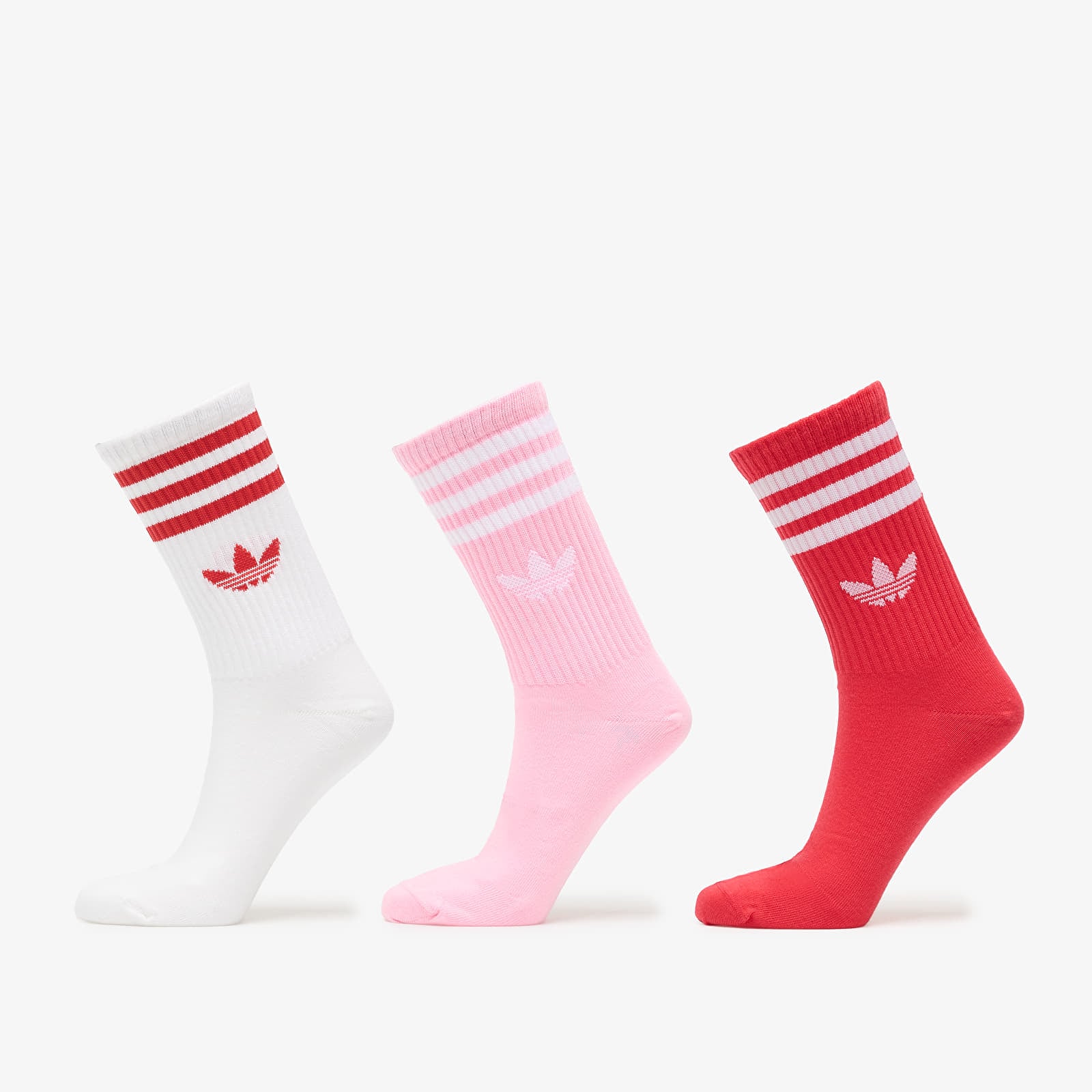Zeķes adidas 3S Crew S 3P True Pink/ Active Pink/ White