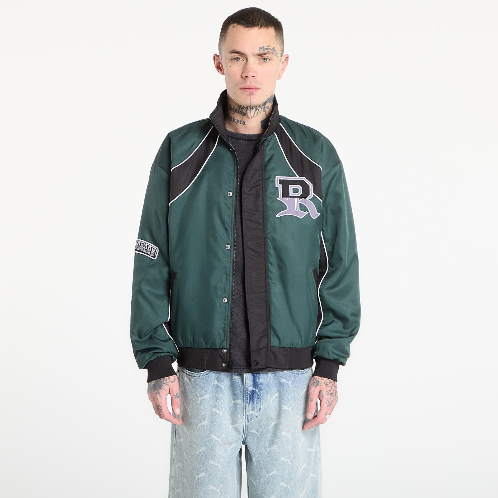 Jachetă RIPNDIP Ripndip Athletics Race Jacket Sand/ Charcoal S