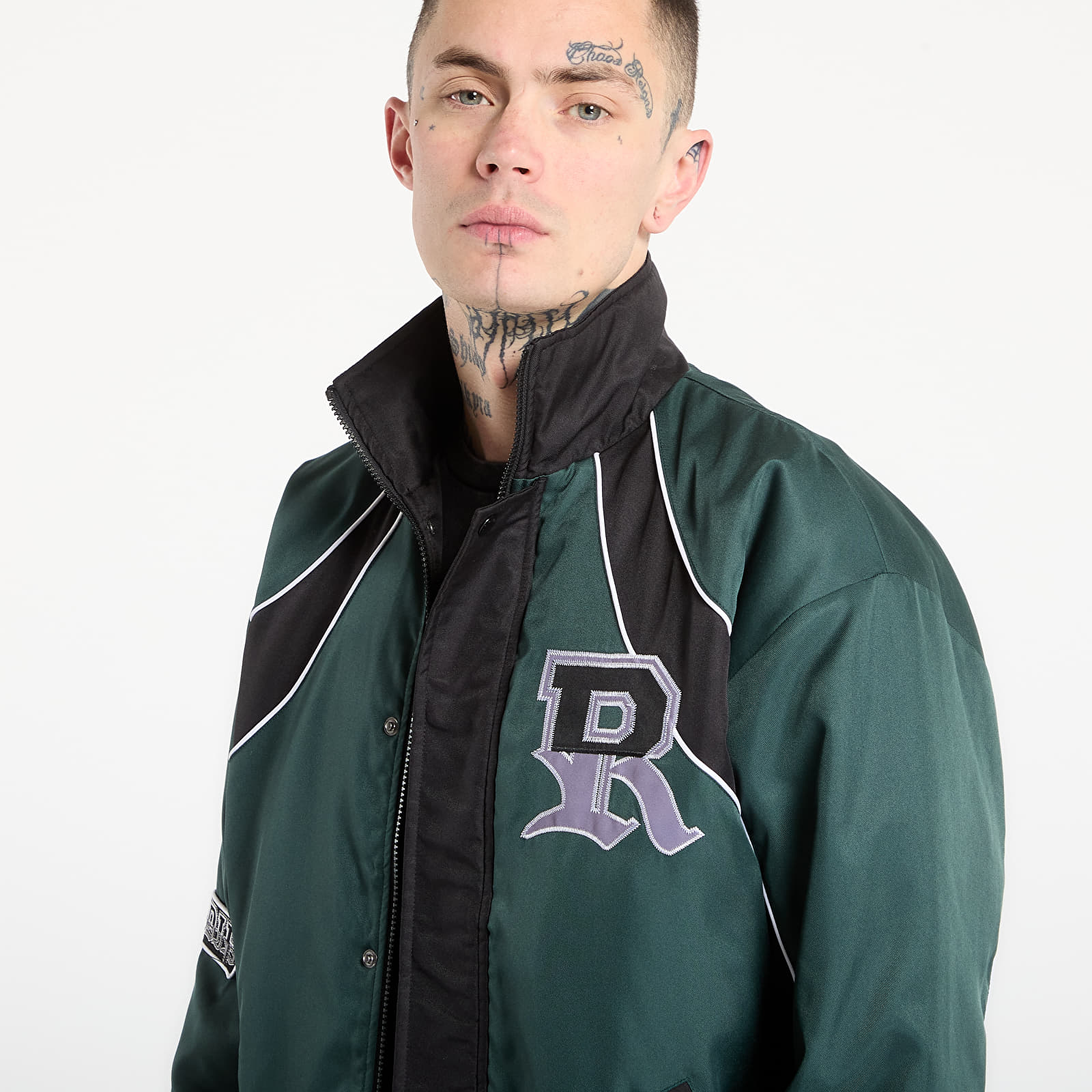Pánske bundy RIPNDIP Ripndip Athletics Race Jacket Sand/ Charcoal