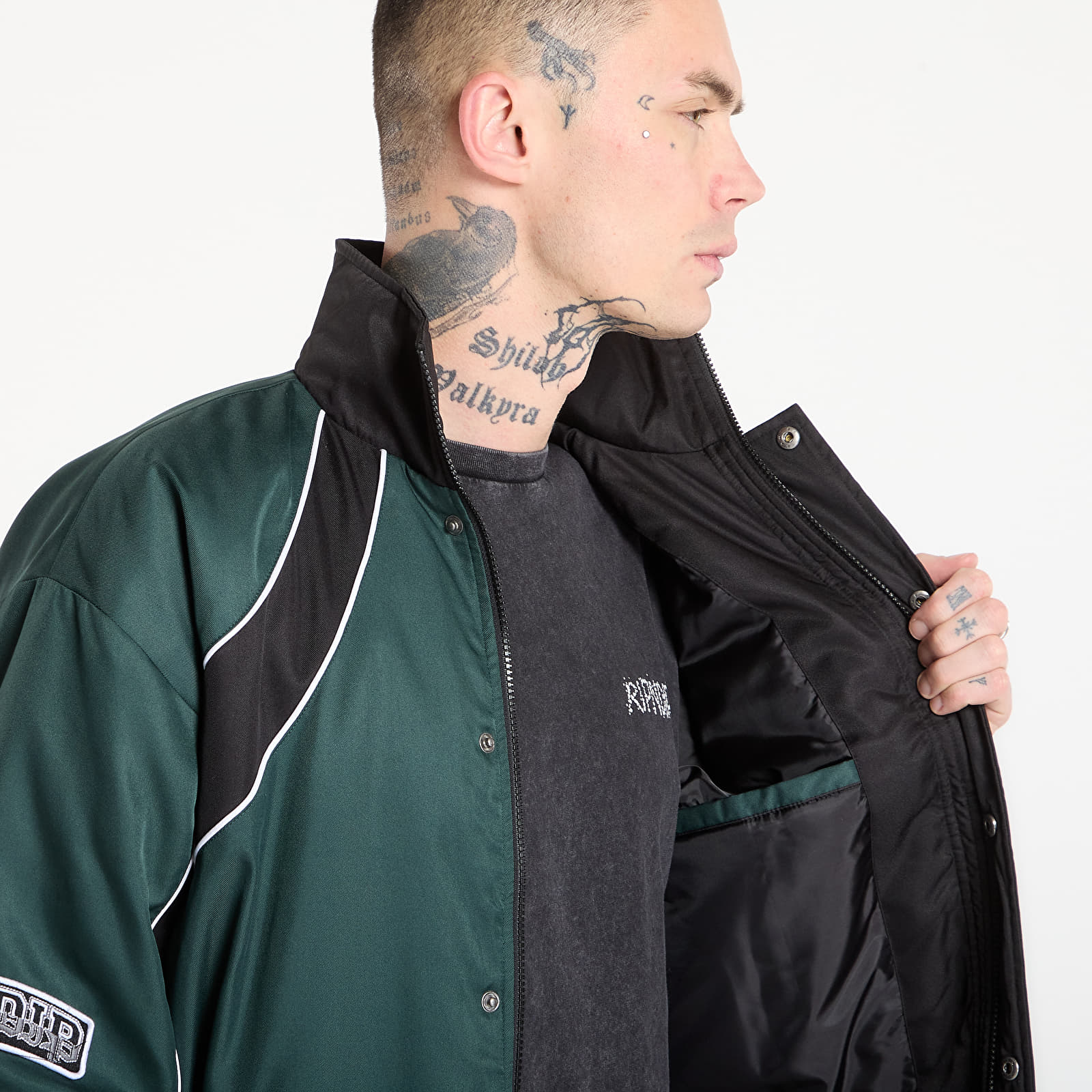 Pánske bundy RIPNDIP Ripndip Athletics Race Jacket Sand/ Charcoal
