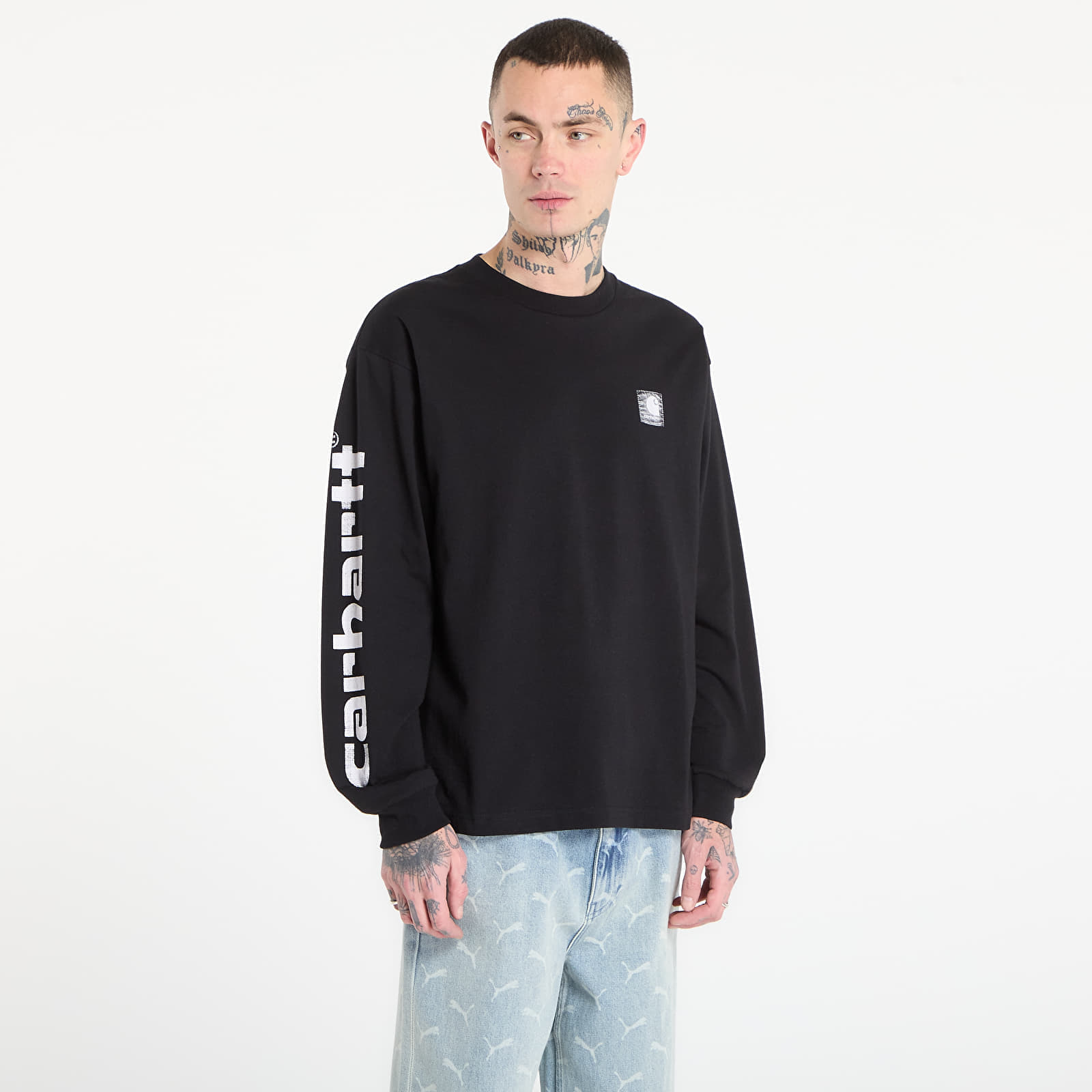 Tricou Carhartt WIP L/S Archive Script T-Shirt UNISEX Black S