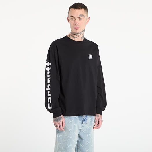 T-Shirt Carhartt WIP L/S Archive Script T-Shirt UNISEX Black