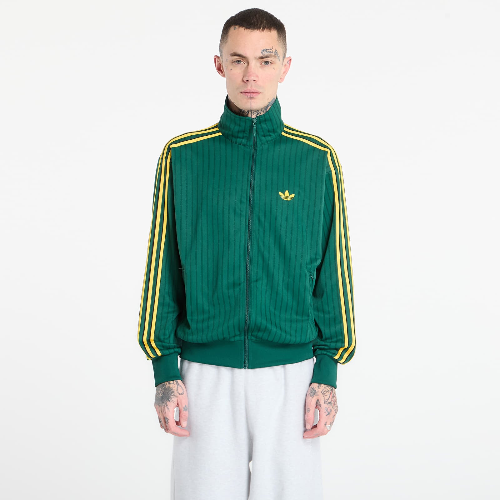 Herren-Sweatshirts adidas Firebird Tt Collegiate Green