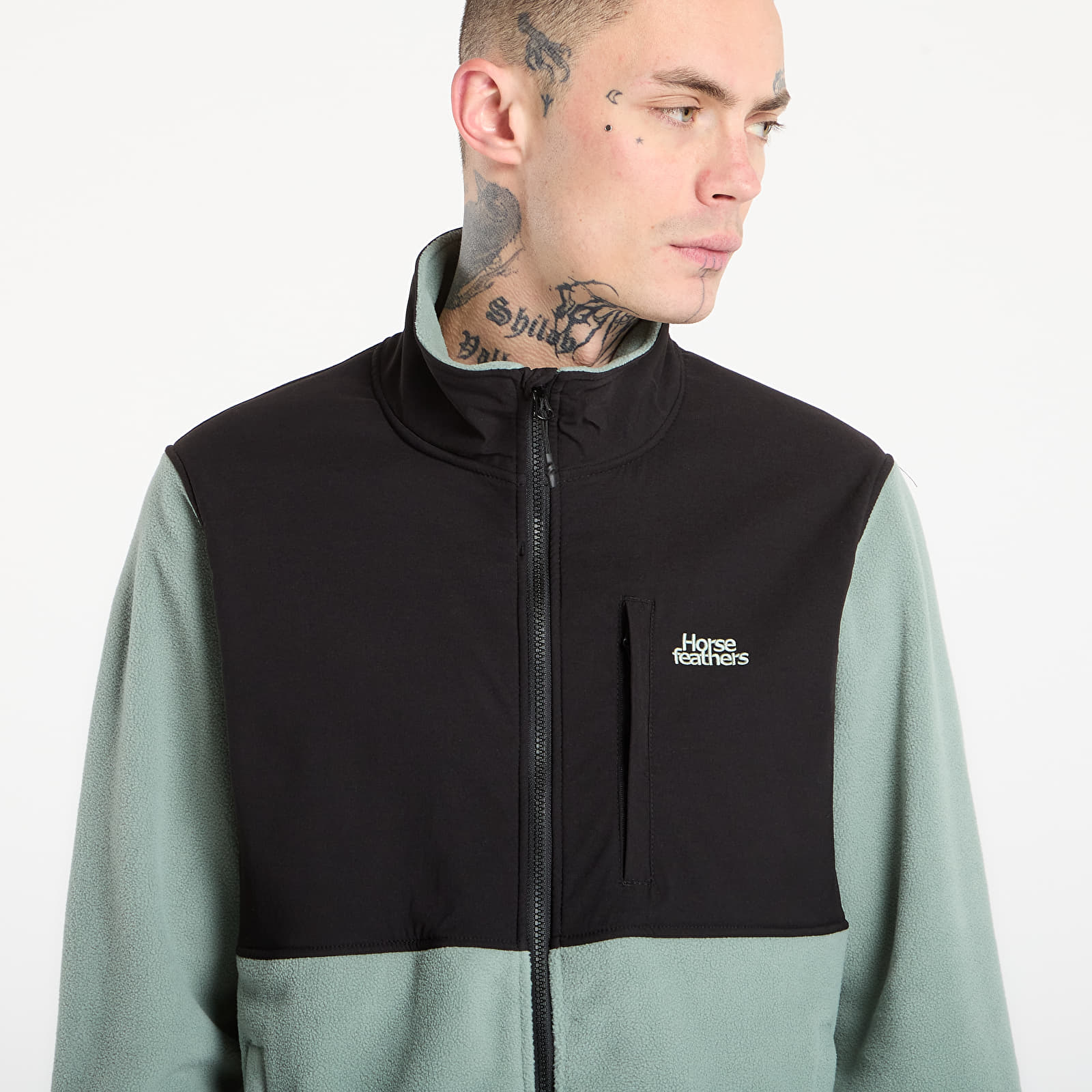 Felpe con cappuccio uomo Horsefeathers Duval Fleece Sweatshirt Iceberg Green