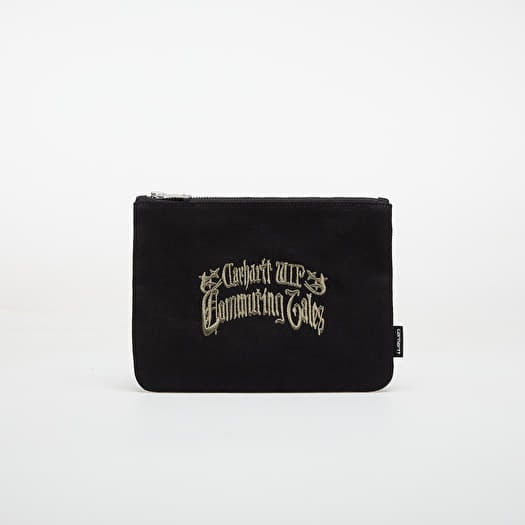 Peněženka Carhartt WIP Canvas Graphic Zip Wallet Commuting Tales Embroidery/ Black
