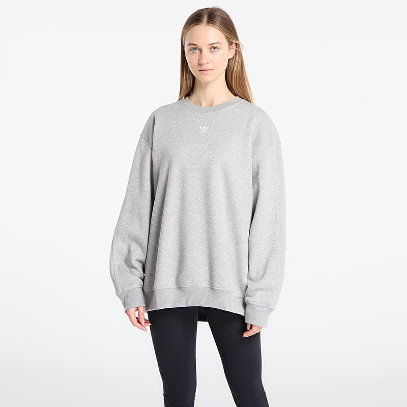 Sweatshirt adidas Essentials Fleece Long Oversized Crew Sweatshirt Medium Grey Heather