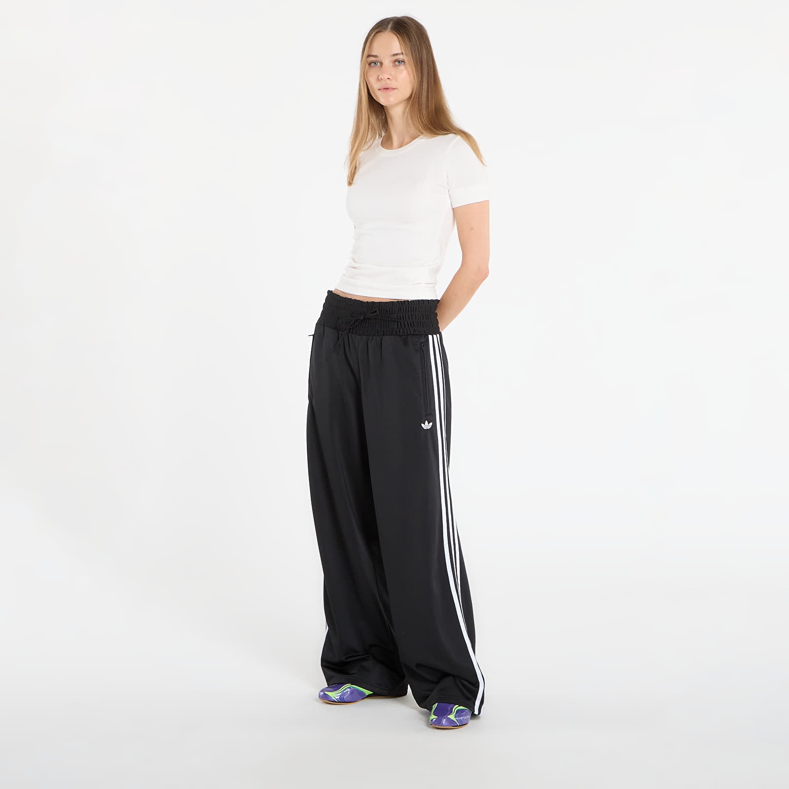 Sieviešu bikses adidas Smocked Fb Track Pants Black