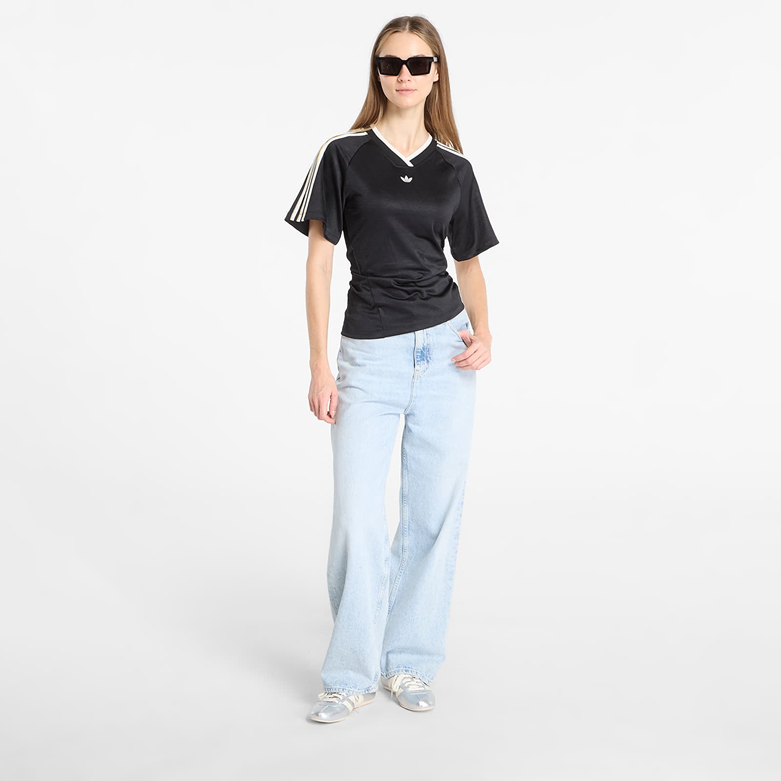 T-Shirts Frau adidas Rouched Foot J Black