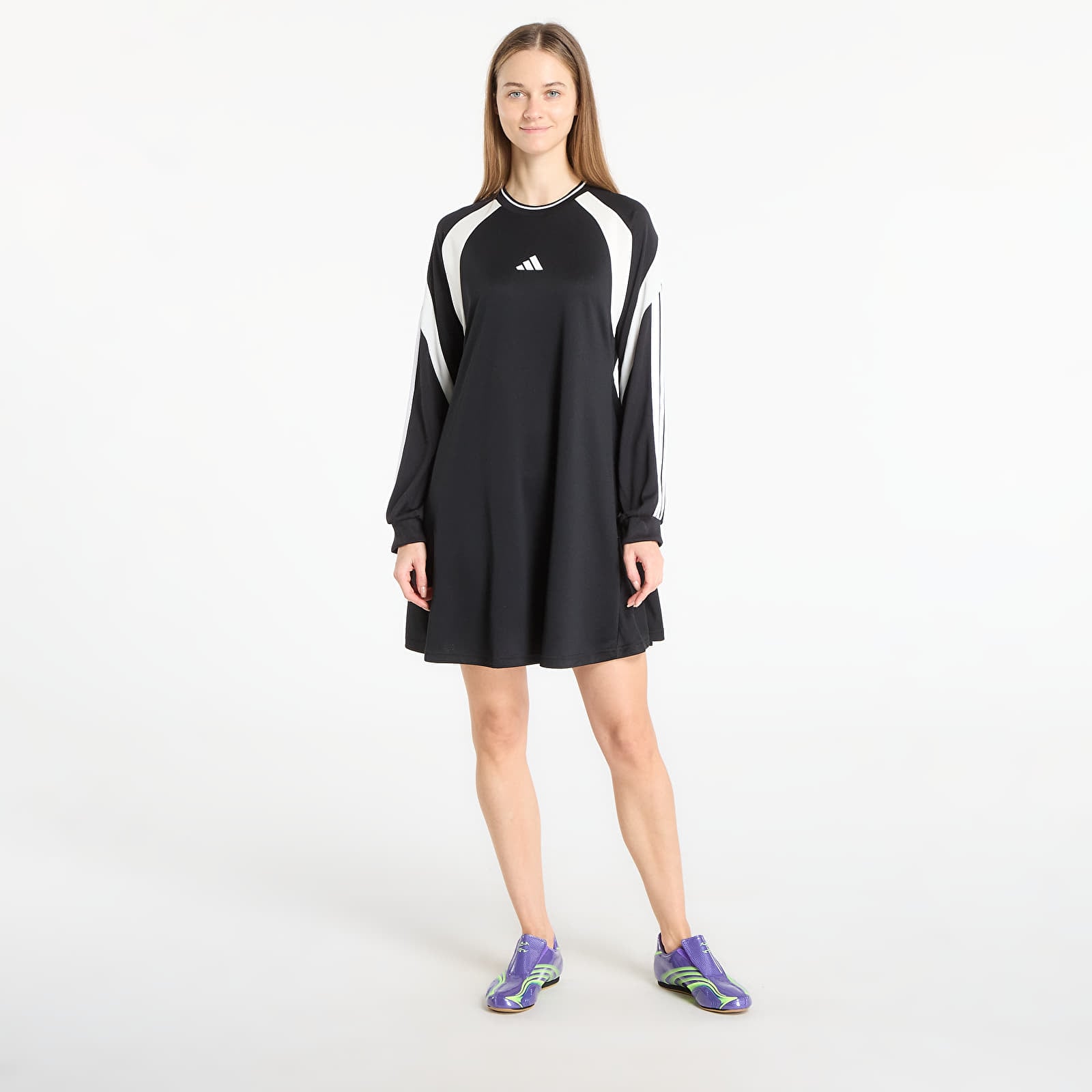 Šaty adidas W Her Dress Black/ Off White/ White