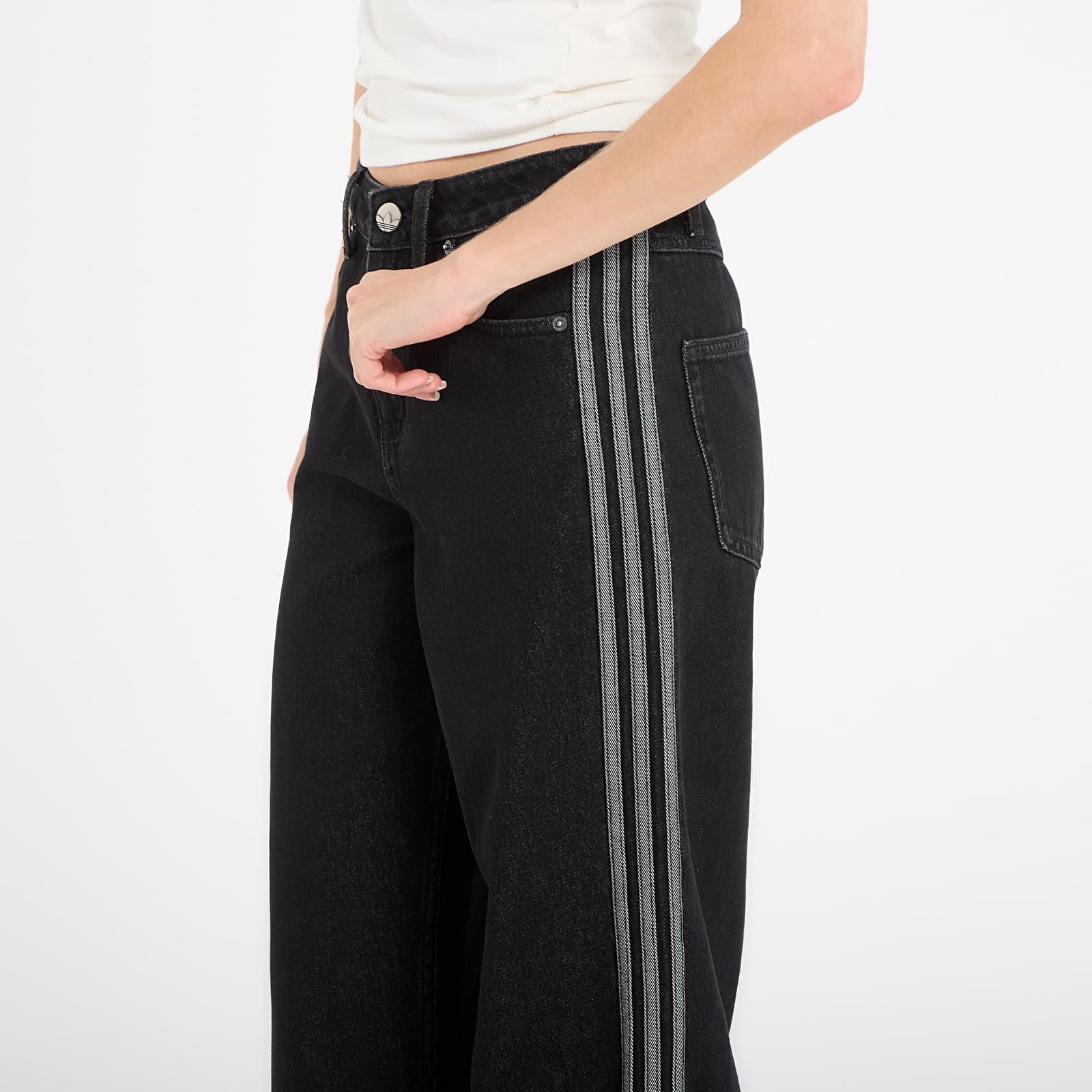 Sieviešu bikses adidas Firebird Track Pants Denim Trublc