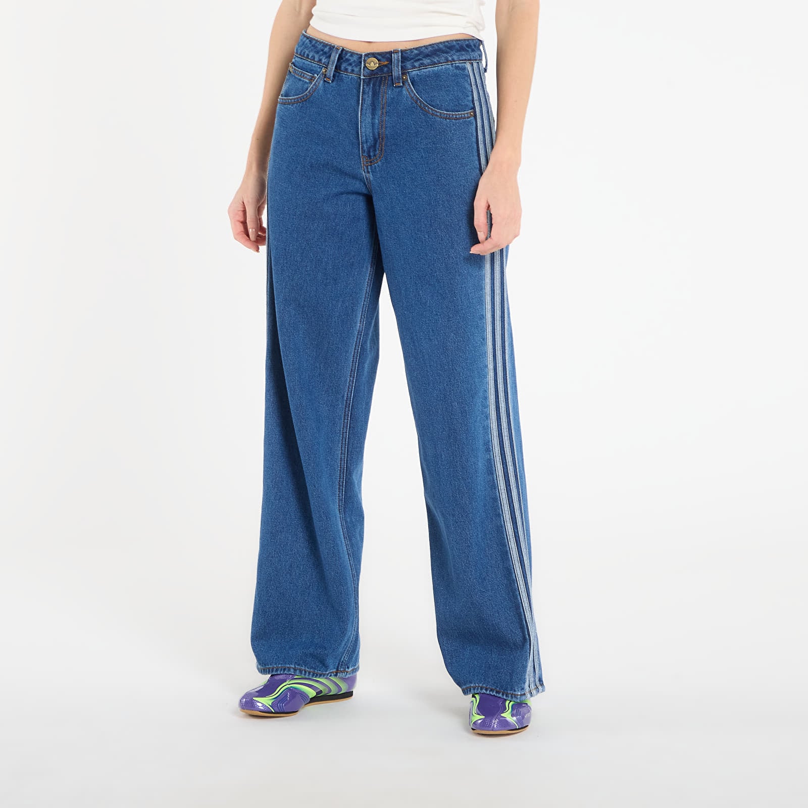Women's Trousers adidas Firebird Track Pants Denim Medvin