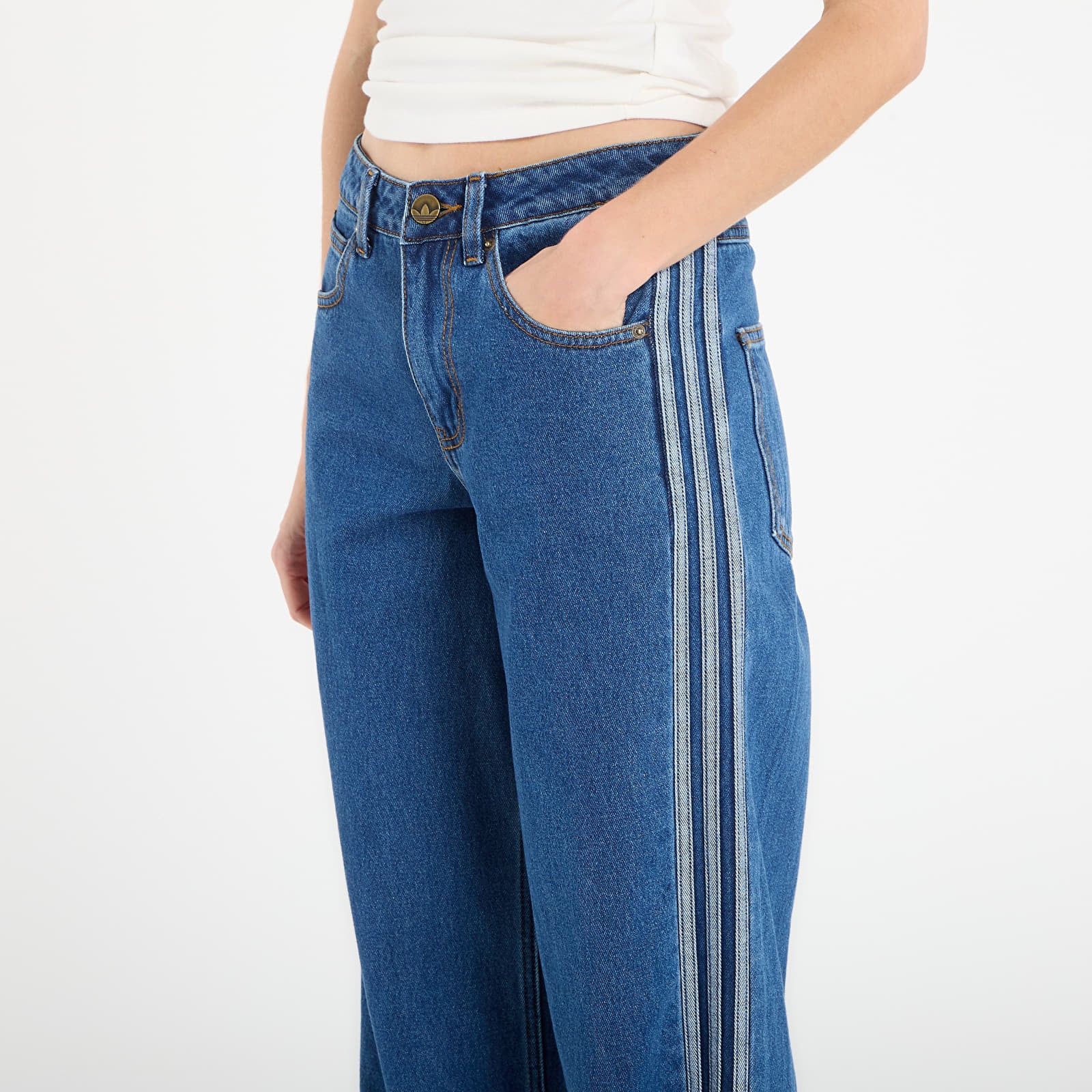 Women's Trousers adidas Firebird Track Pants Denim Medvin