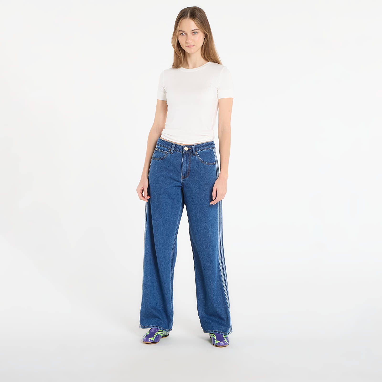 Women's Trousers adidas Firebird Track Pants Denim Medvin