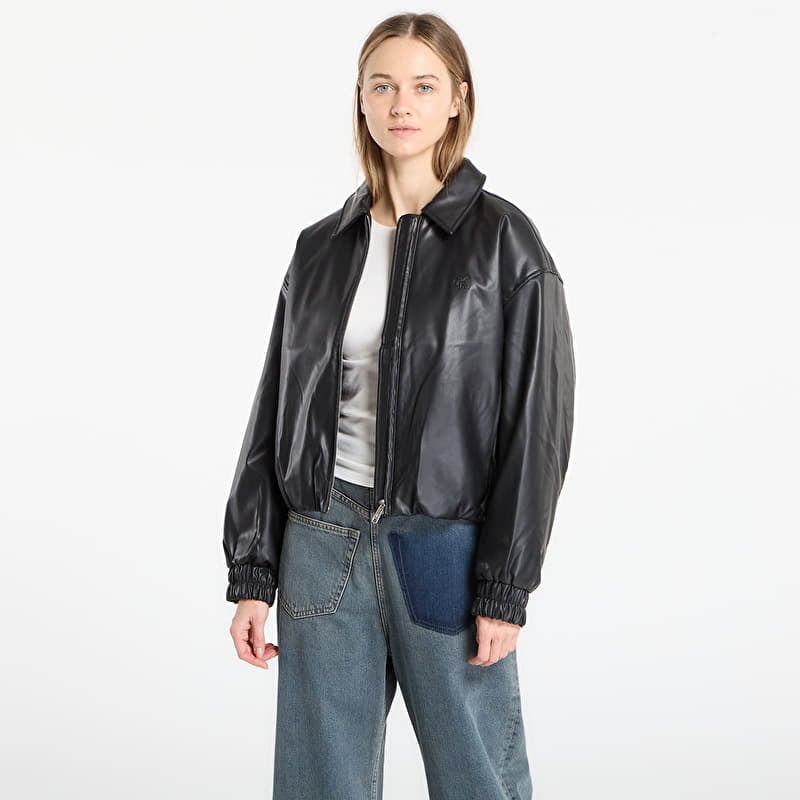 Jacke Calvin Klein Jeans Faux Leather Insulated Jacket Black