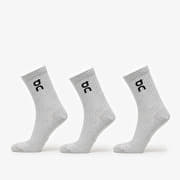 On Logo Sock High 3-Pack Heather Gray