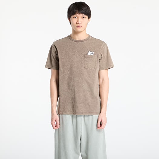 T-krekls RIPNDIP Lord Nermal Pocket Tee Brown Vintage Wash