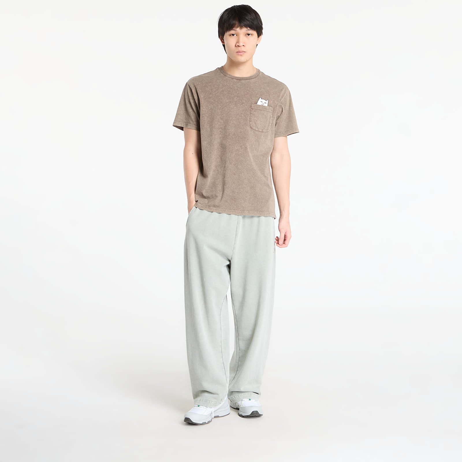 Vyriški marškinėliai RIPNDIP Lord Nermal Pocket Tee Brown Vintage Wash