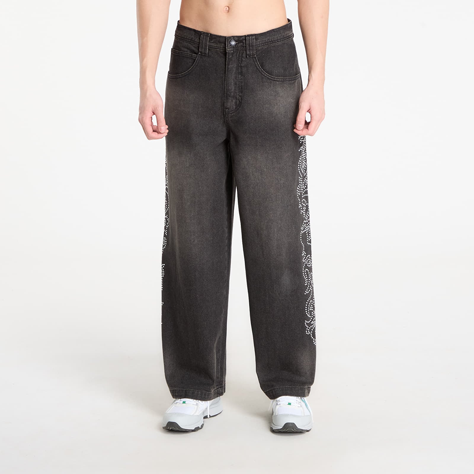 Чоловічі штани RIPNDIP Pretty Flacko Extra Wide Leg Pants Black Vintage Wash Denim