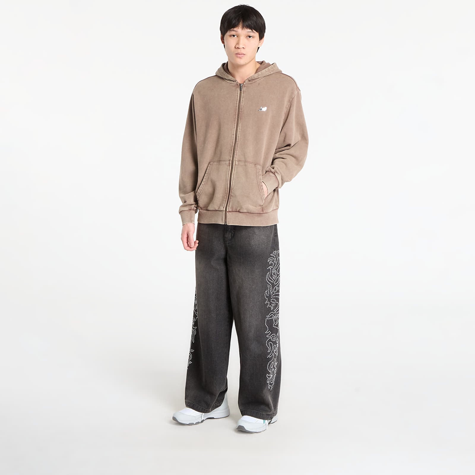 Чоловічі штани RIPNDIP Pretty Flacko Extra Wide Leg Pants Black Vintage Wash Denim
