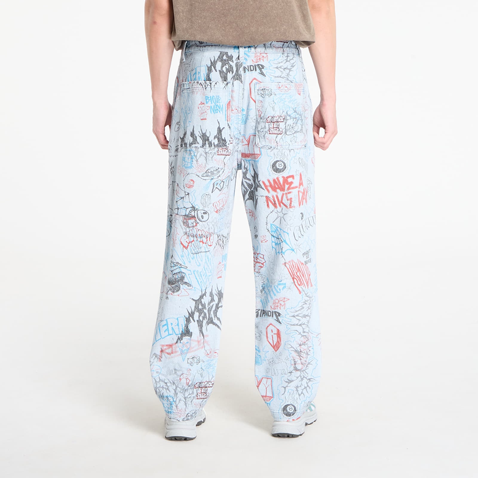Vyriškos kelnės RIPNDIP Marker Wide Fit Pants Light Wash Denim