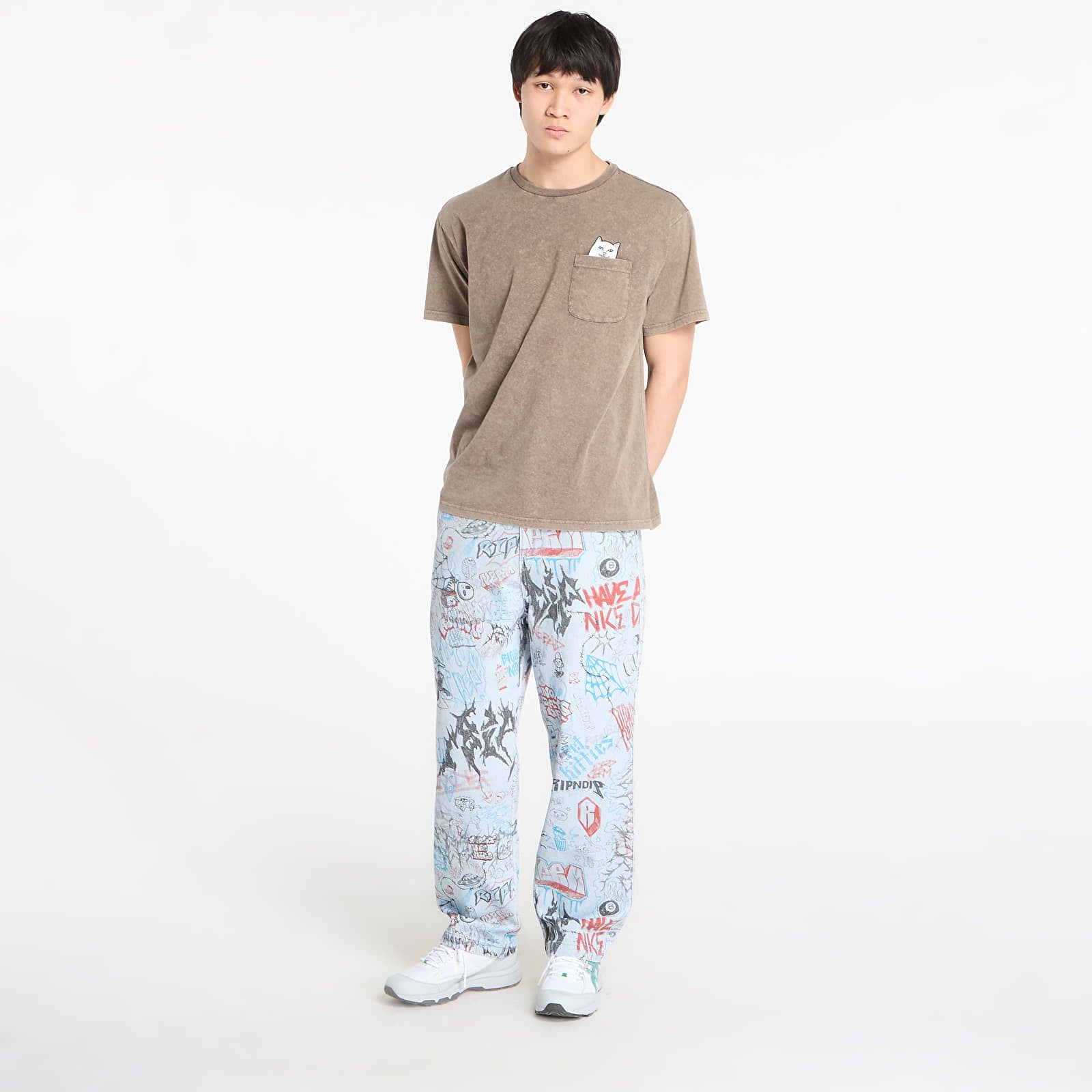 Vyriškos kelnės RIPNDIP Marker Wide Fit Pants Light Wash Denim