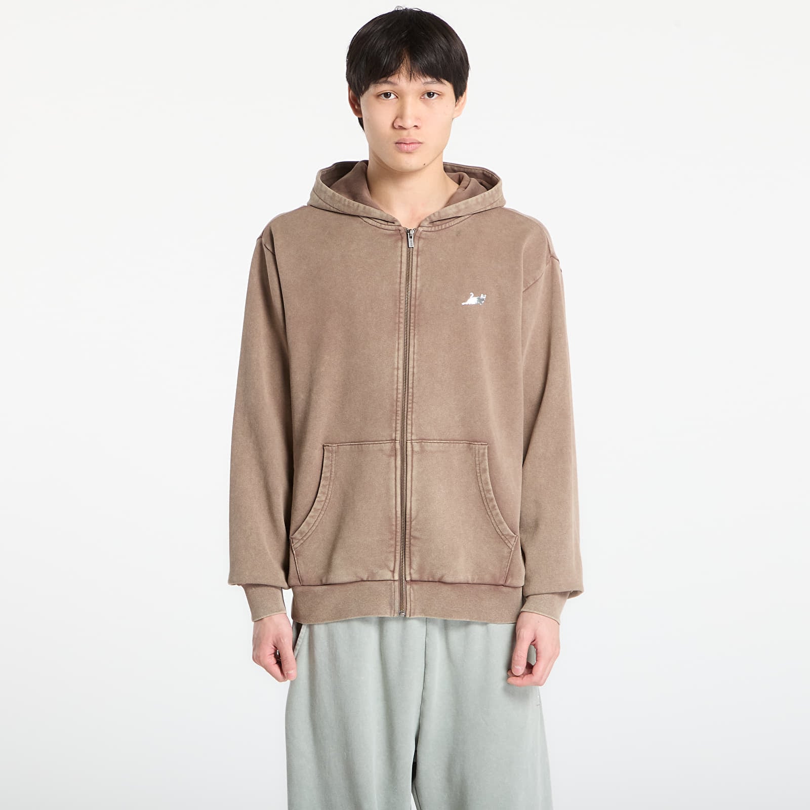 Чоловічі худі RIPNDIP Castanza Zip Up Hoodie Brown Vintage Wash