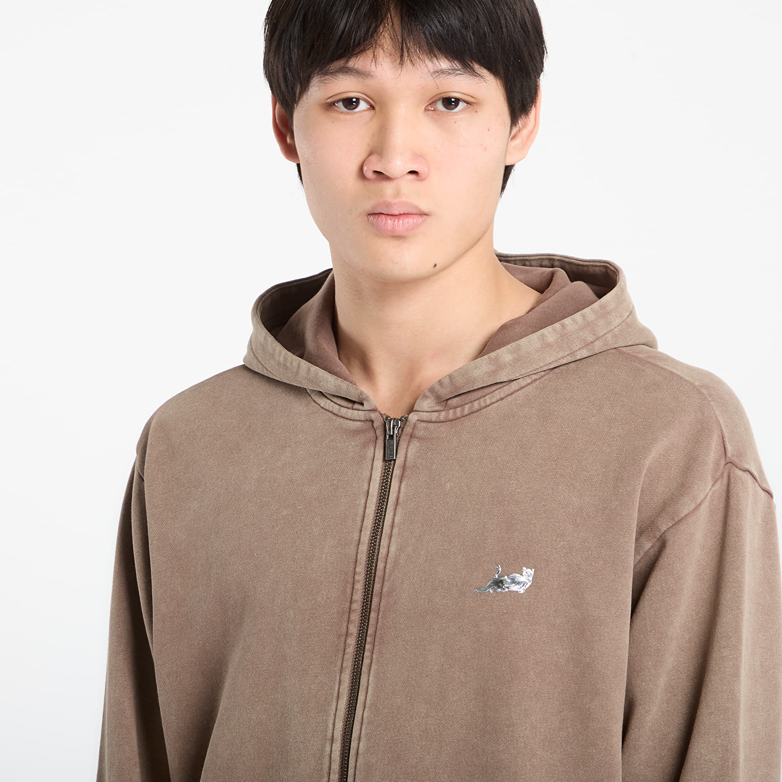Чоловічі худі RIPNDIP Castanza Zip Up Hoodie Brown Vintage Wash