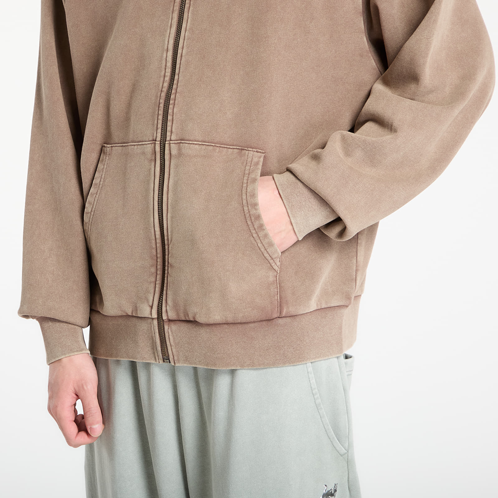 Чоловічі худі RIPNDIP Castanza Zip Up Hoodie Brown Vintage Wash