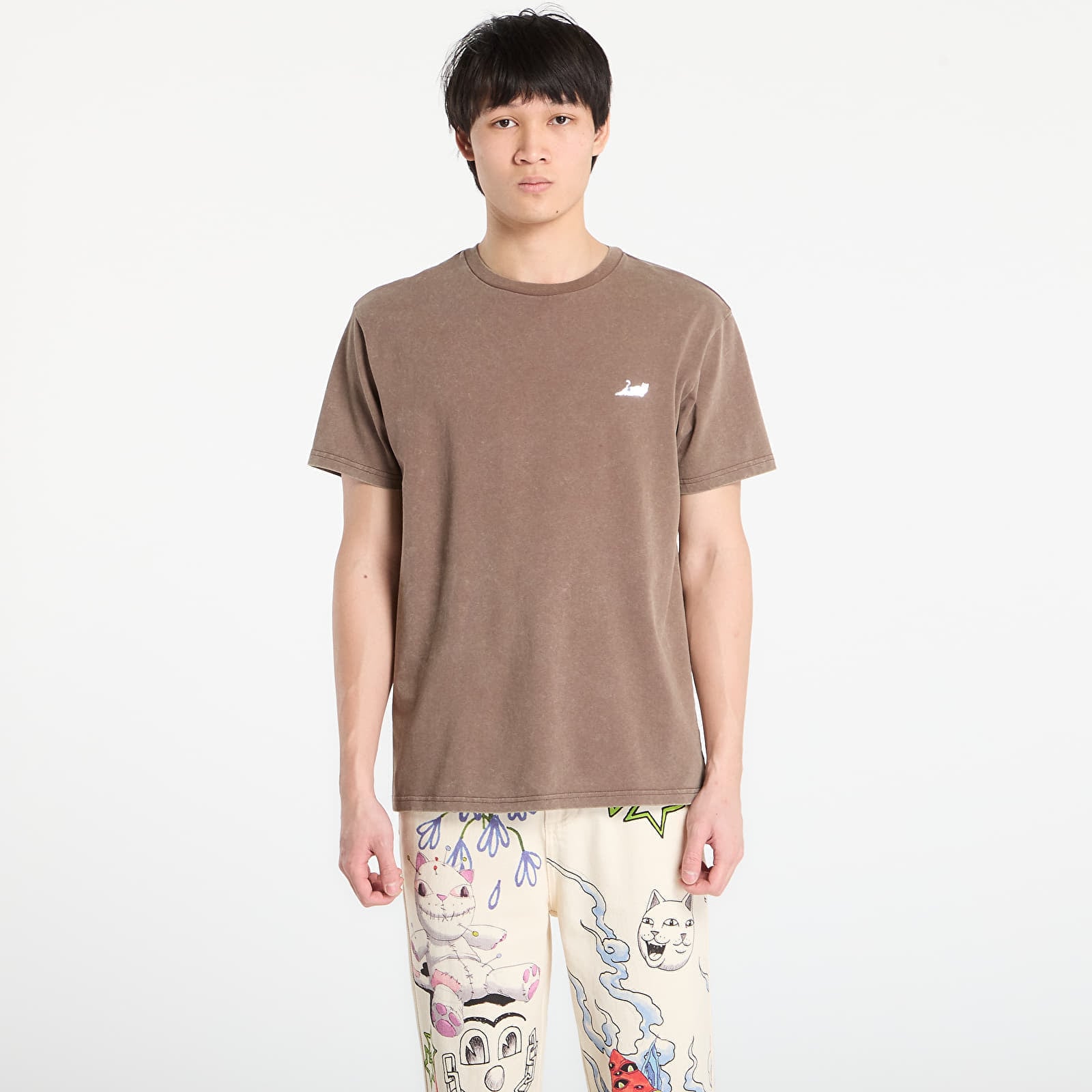 T-shirt RIPNDIP Castanza Short Sleeve Tee Brown Vintage Wash L