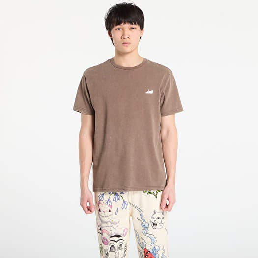 Maglietta RIPNDIP Castanza Short Sleeve Tee Brown Vintage Wash