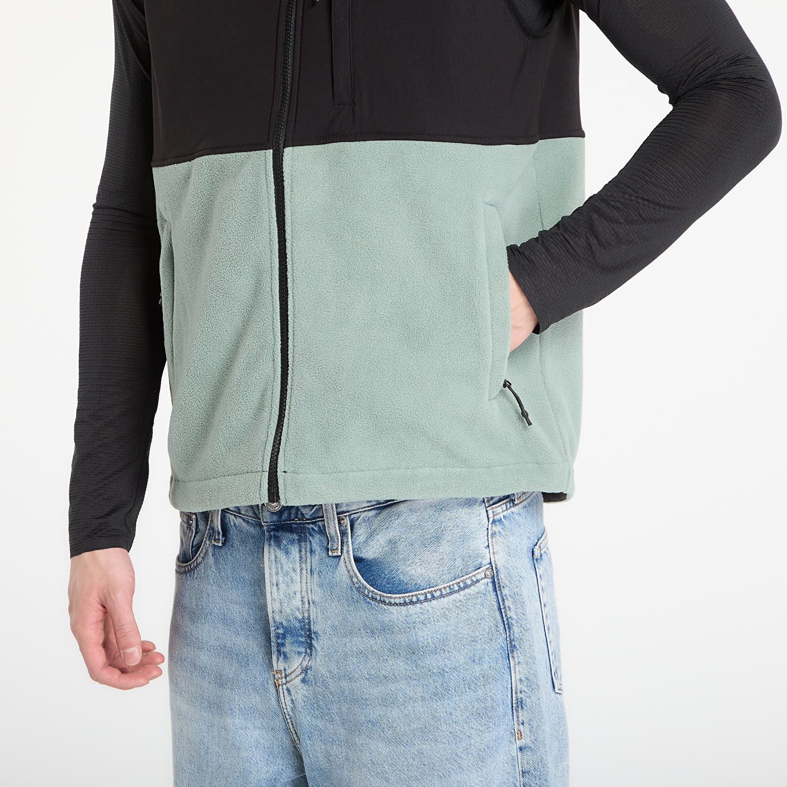 Muški prsluci Horsefeathers Duval Fleece Vest Iceberg Green